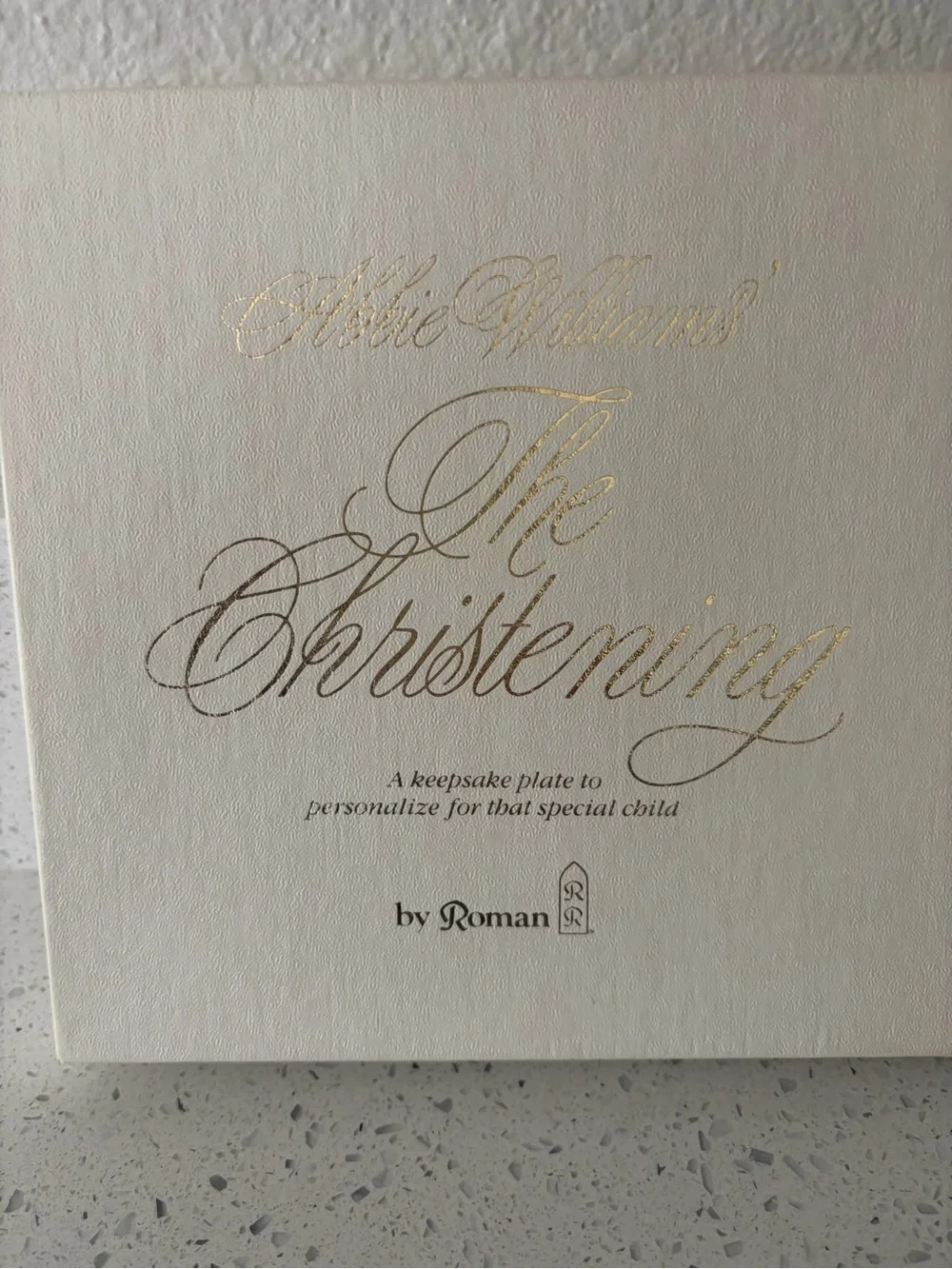 Vintage 1987 Abbie Williams “The Christening” Collector Plate w/ Original Box